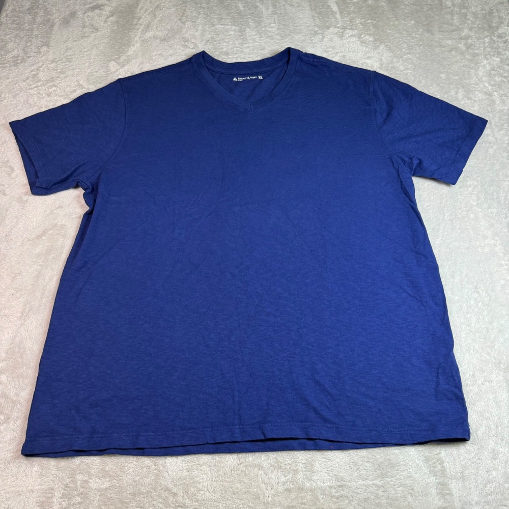 NWOT American Giant Mens Premium Slub V-Neck T-Shirt XL Blue USA Made